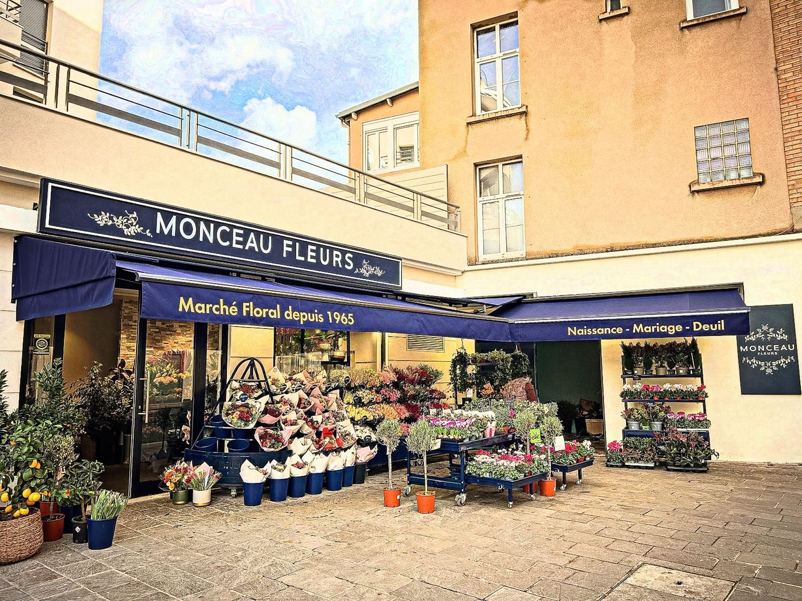 Fleuriste, Store banne · Devanture · Bandeau, Paris 1e
